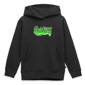 Duisburg - Kinder Premium Organic Hoodie - Schwarz - Vorne - AI Model Kid Male (0cm)