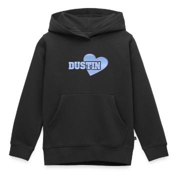 Poussière d’or - Sweat Premium à capuche enfant bio - noir - Devant - AI Model Kid Male (0cm)