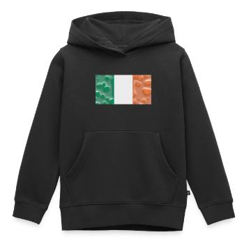 Irlande - Sweat Premium à capuche enfant bio - noir - Devant - AI Model Kid Male (0cm)