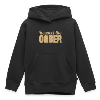 Respect The Caber Wood Trunk Tossing Lumber Sports - Kinder Premium Organic Hoodie - Schwarz - Vorne - AI Model Kid Male (0cm)