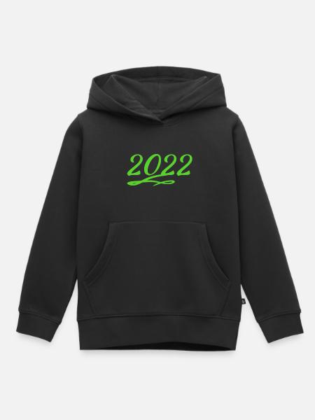 2022 - Kinder Premium Organic Hoodie - Schwarz