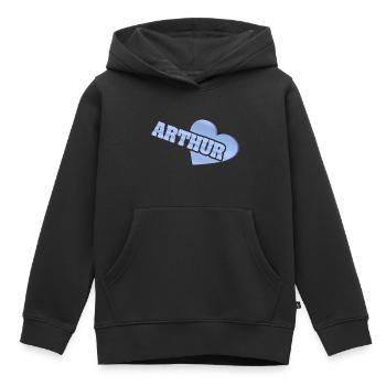 Gold Arthur - Kids Premium Organic Hoodie - black - Front - AI Model Kid Male (0cm)