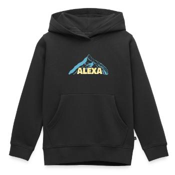 Woman's name Alexa - Kids Premium Organic Hoodie - black - Front - AI Model Kid Male (0cm)