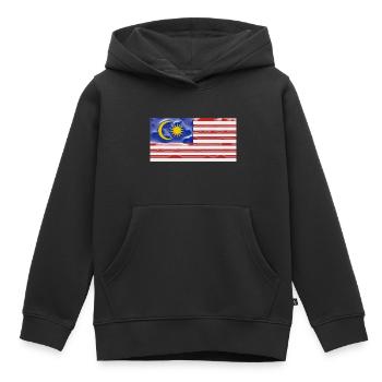 Malaisie - Sweat Premium à capuche enfant bio - noir - Devant - AI Model Kid Male (0cm)