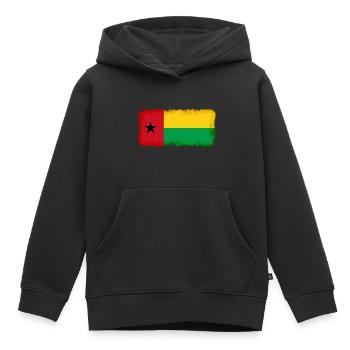 Guinée-Bissau - Sweat Premium à capuche enfant bio - noir - Devant - AI Model Kid Male (0cm)