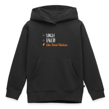 Glück Brathähnchen Foodaholic Fast Food Geschenke - Kinder Premium Organic Hoodie - Schwarz - Vorne - AI Model Kid Male (0cm)