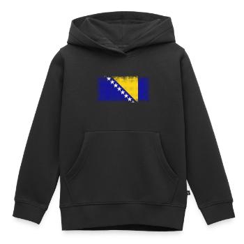 Bosnie-Herzégovine - Sweat Premium à capuche enfant bio - noir - Devant - AI Model Kid Male (0cm)