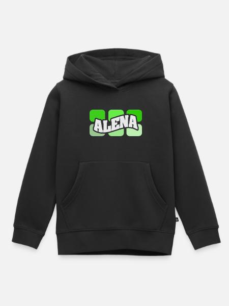 Geschenk für Alena - Kinder Premium Organic Hoodie - Schwarz
