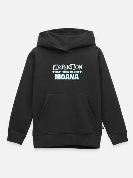 Frauenname Moana - Kinder Premium Organic Hoodie - Schwarz