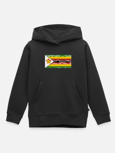 Simbabwe - Kinder Premium Organic Hoodie - Schwarz