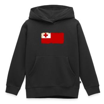 Tonga als Tonga - Kinder Premium Organic Hoodie - Schwarz - Vorne - AI Model Kid Male (0cm)