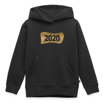 2020 - Sweat Premium à capuche enfant bio - noir - Devant - AI Model Kid Male (0cm)