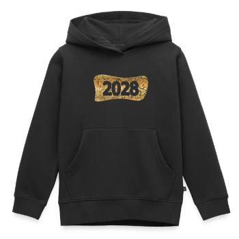 Métaux précieux 2028 - Sweat Premium à capuche enfant bio - noir - Devant - AI Model Kid Male (0cm)