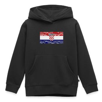 Kroatien - Kinder Premium Organic Hoodie - Schwarz - Vorne - AI Model Kid Male (0cm)