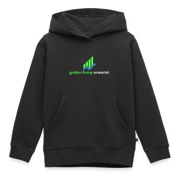 großer Pump erwartet - Kinder Premium Organic Hoodie - Schwarz - Vorne - AI Model Kid Male (0cm)