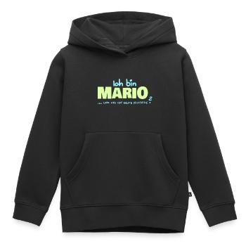 Cadeau pour Mario - Sweat Premium à capuche enfant bio - noir - Devant - AI Model Kid Male (0cm)