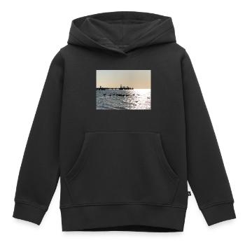 Mer Baltique - Sweat Premium à capuche enfant bio - noir - Devant - AI Model Kid Male (0cm)