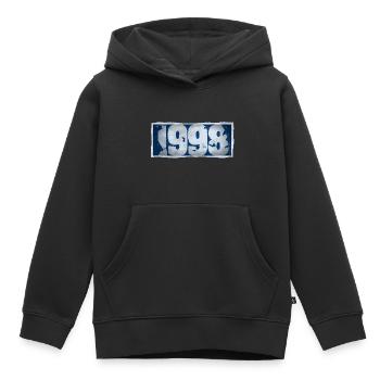 1998 - Kinder Premium Organic Hoodie - Schwarz - Vorne - AI Model Kid Male (0cm)