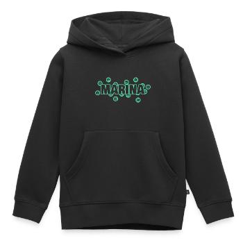 Marina als Lustig - Kinder Premium Organic Hoodie - Schwarz - Vorne - AI Model Kid Male (0cm)