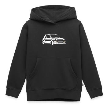 Rallye-Fahrzeug - Kinder Premium Organic Hoodie - Schwarz - Vorne - AI Model Kid Male (0cm)