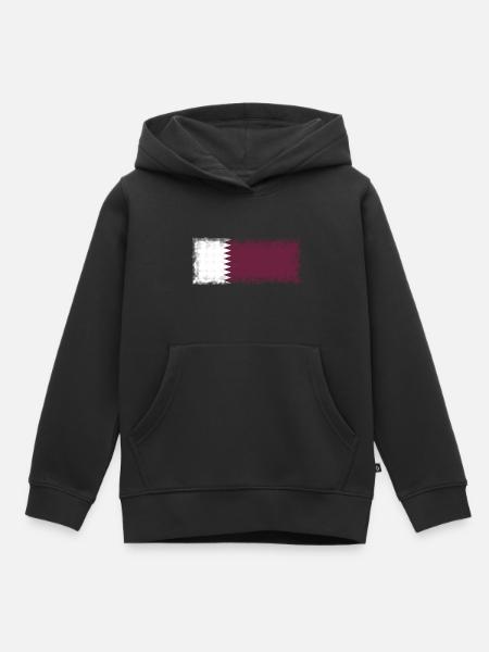 Katar als Katar - Kinder Premium Organic Hoodie - Schwarz