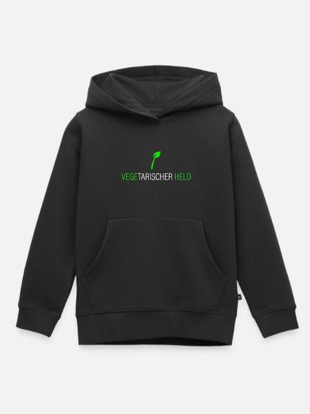 Vegetarischer Held - Kinder Premium Organic Hoodie - Schwarz