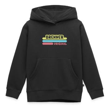 Vorname Brenner - Kinder Premium Organic Hoodie - Schwarz - Vorne - AI Model Kid Male (0cm)