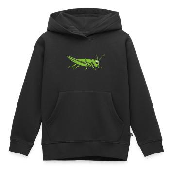 Sauterelle - Sweat Premium à capuche enfant bio - noir - Devant - AI Model Kid Male (0cm)