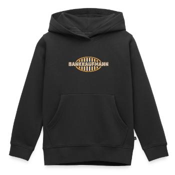 Banquier - Sweat Premium à capuche enfant bio - noir - Devant - AI Model Kid Male (0cm)