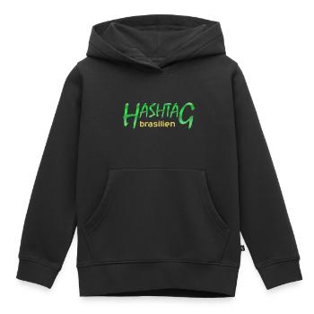 brasilien - Kinder Premium Organic Hoodie - Schwarz - Vorne - AI Model Kid Male (0cm)
