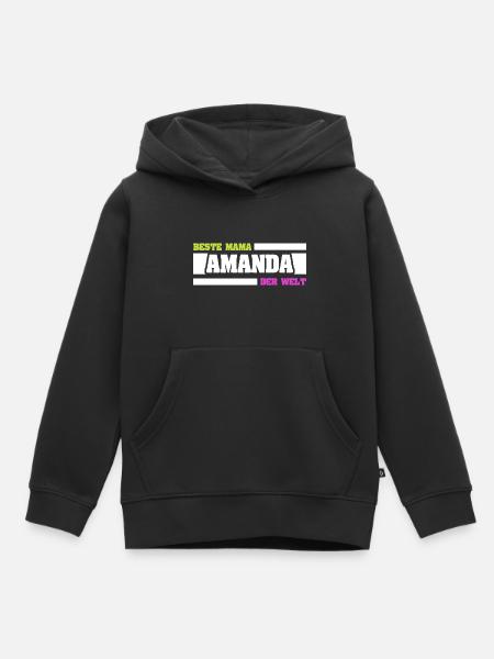 Mutter Amanda - Kinder Premium Organic Hoodie - Schwarz