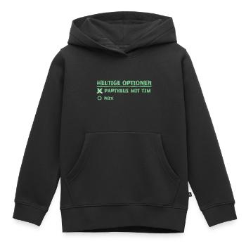 tim - Kinder Premium Organic Hoodie - Schwarz - Vorne - AI Model Kid Male (0cm)