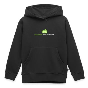 US Dollar wird dumpen - Kinder Premium Organic Hoodie - Schwarz - Vorne - AI Model Kid Male (0cm)