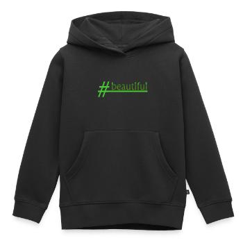 Stylischer Hashtag beautiful - Kinder Premium Organic Hoodie - Schwarz - Vorne - AI Model Kid Male (0cm)