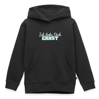 Liebe Ernst - Kinder Premium Organic Hoodie - Schwarz - Vorne - AI Model Kid Male (0cm)