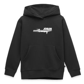 Farbklecks Joran - Kinder Premium Organic Hoodie - Schwarz - Vorne - AI Model Kid Male (0cm)