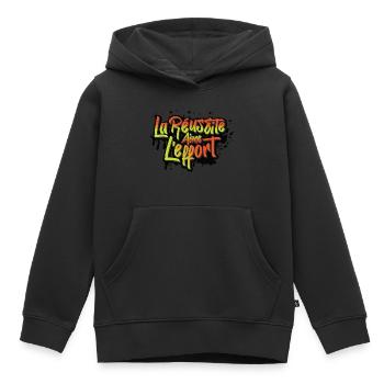 La réussite aime l'effort (Tag-n) - NeedyMindSet - Sweat Premium à capuche enfant bio - noir - Devant - AI Model Kid Male (0cm)