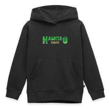 David - Kinder Premium Organic Hoodie - Schwarz - Vorne - AI Model Kid Male (0cm)