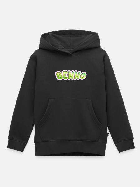 Geschenk für Benno - Kinder Premium Organic Hoodie - Schwarz