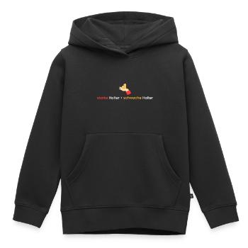 starke Halter > schwache - Kinder Premium Organic Hoodie - Schwarz - Vorne - AI Model Kid Male (0cm)