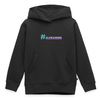 Gift for Alexander - Kids Premium Organic Hoodie - black - Front - AI Model Kid Male (0cm)