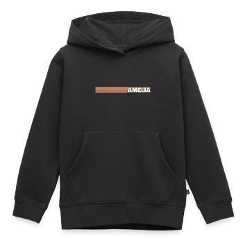 Geschenk für Amelia - Kinder Premium Organic Hoodie - Schwarz - Vorne - AI Model Kid Male (0cm)