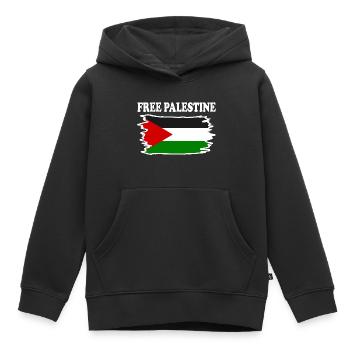 Free palestine - Kinder Premium Organic Hoodie - Schwarz - Vorne - AI Model Kid Male (0cm)