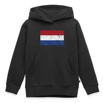 Pays-Bas - Sweat Premium à capuche enfant bio - noir - Devant - AI Model Kid Male (0cm)
