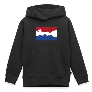 Pays-Bas - Sweat Premium à capuche enfant bio - noir - Devant - AI Model Kid Male (0cm)