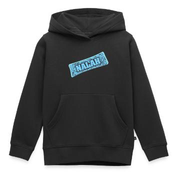 Naissance pour Nalah Nom Né - Sweat Premium à capuche enfant bio - noir - Devant - AI Model Kid Male (0cm)