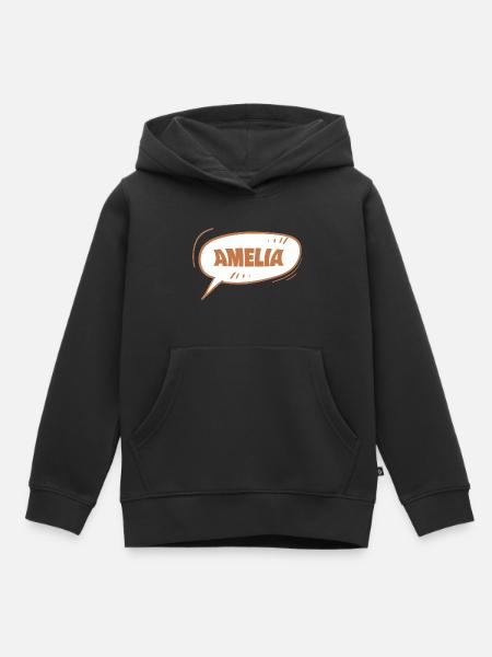Amelia Amelia - Kinder Premium Organic Hoodie - Schwarz