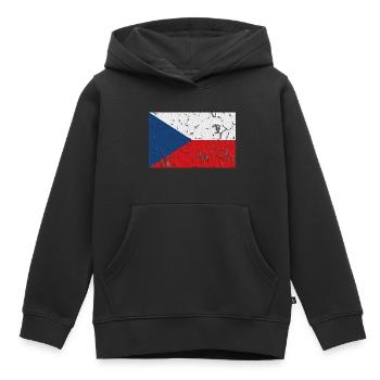 Tchéquie - Sweat Premium à capuche enfant bio - noir - Devant - AI Model Kid Male (0cm)