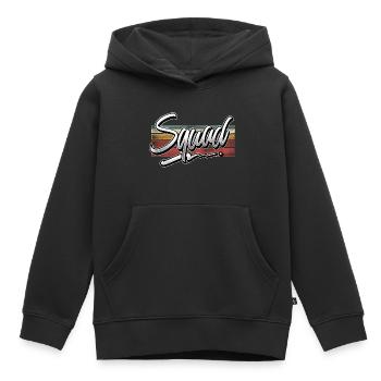 Équipe - Sweat Premium à capuche enfant bio - noir - Devant - AI Model Kid Male (0cm)