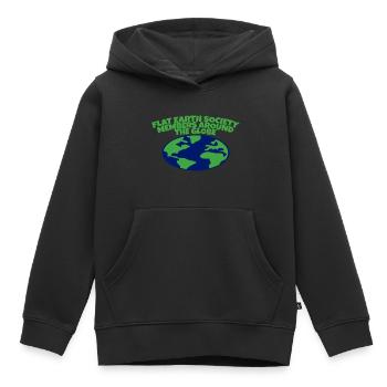 Flat Earth Society, membres du monde entier 12 - Sweat Premium à capuche enfant bio - noir - Devant - AI Model Kid Male (0cm)